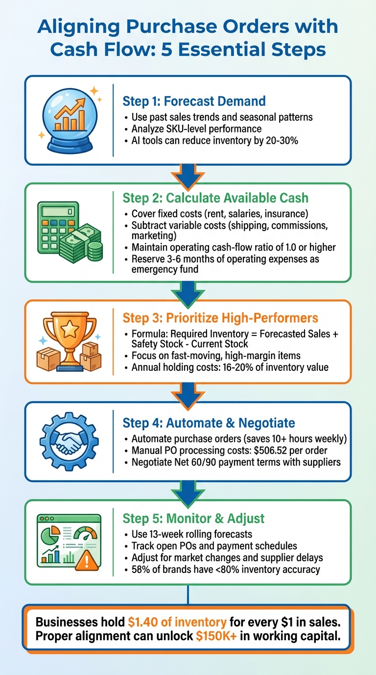5-Step Process for Aligning Purchase Orders with Cash Flow for Shopify Stores