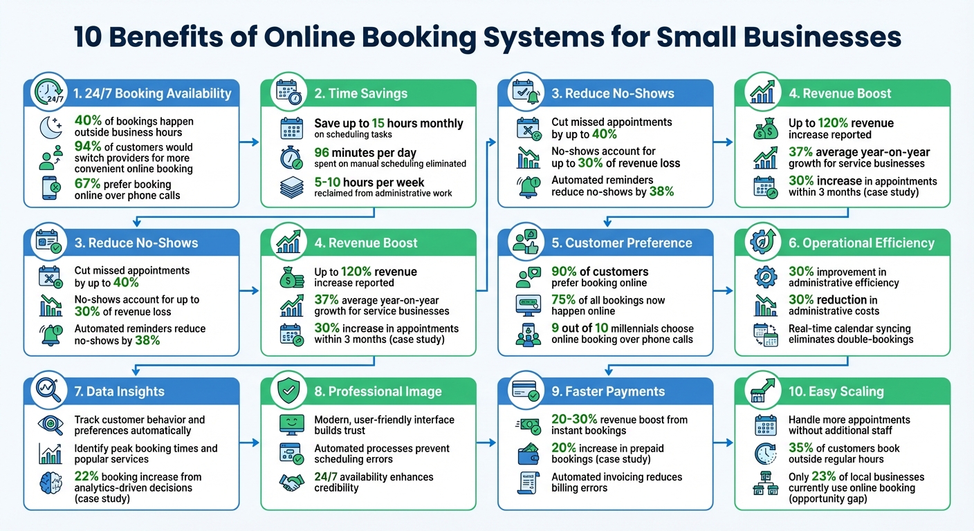 10 Key Benefits of Online Booking Systems for Small Businesses