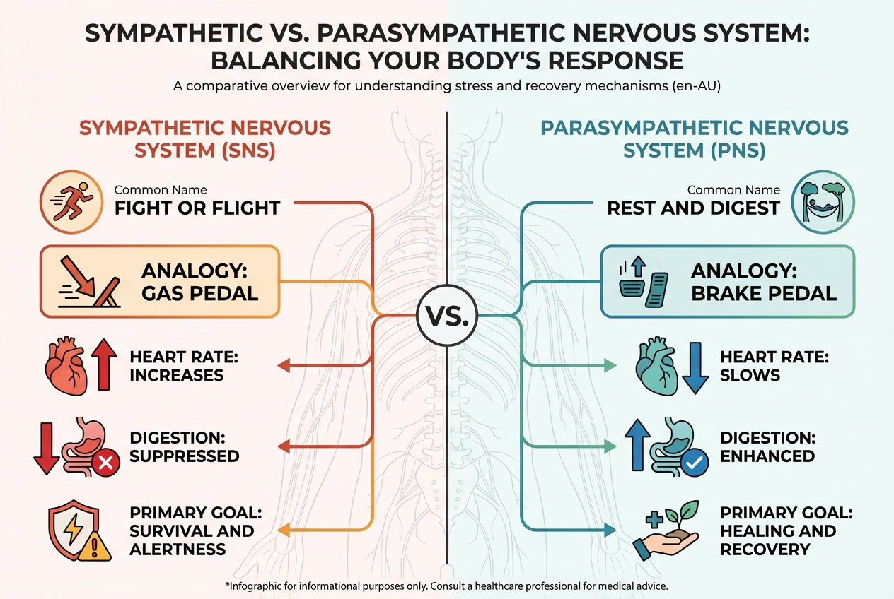 Sympathetic vs Parasympathetic Nervous System Comparison
