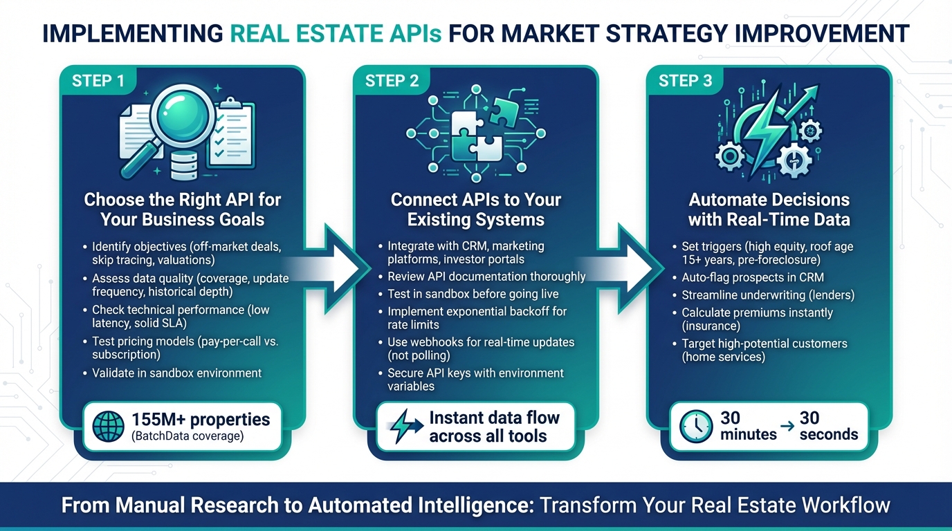 3-Step Process for Implementing Real Estate APIs to Improve Market Strategy