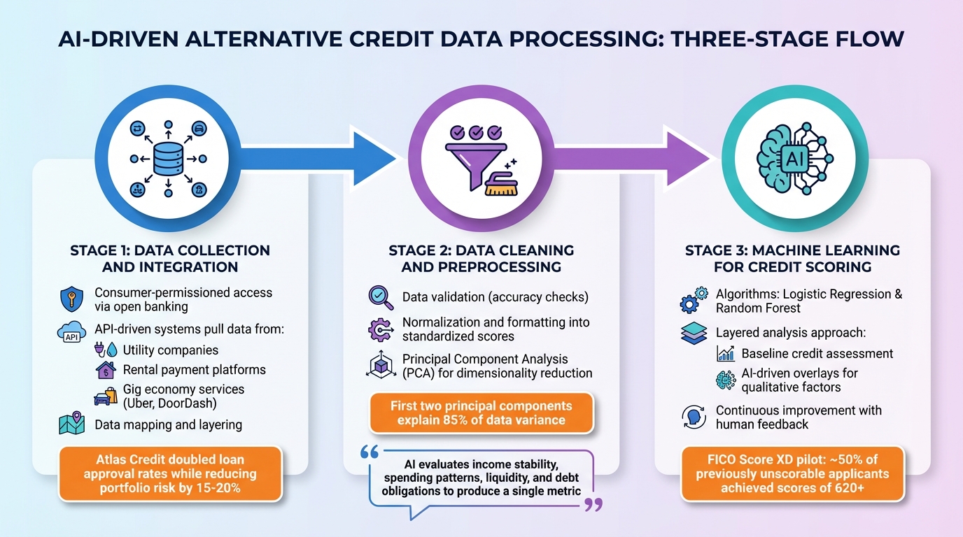 How AI Processes Alternative Credit Data: From Collection to Credit Scoring