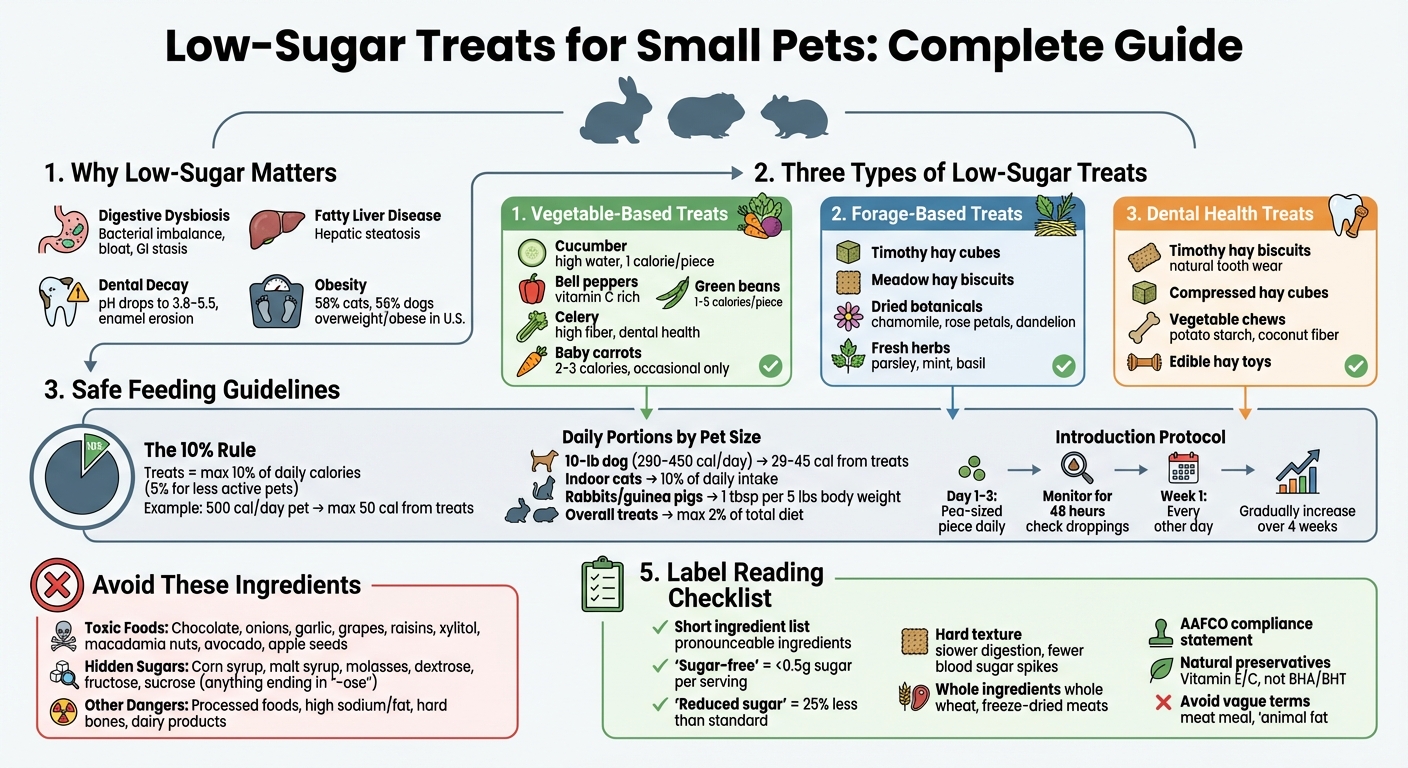 Low-Sugar Treats Guide for Small Pets: Types, Benefits, and Feeding Guidelines