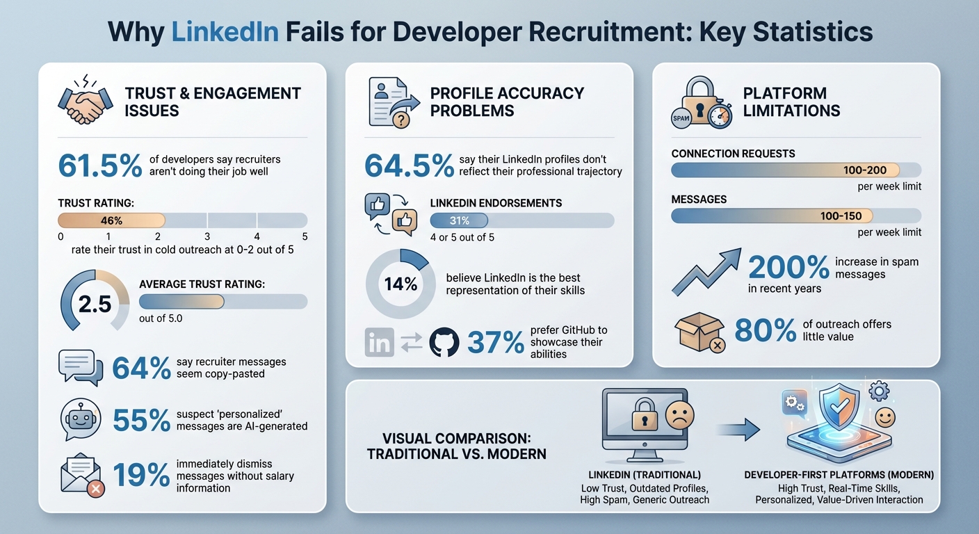 Why LinkedIn Fails for Developer Recruitment: Key Statistics