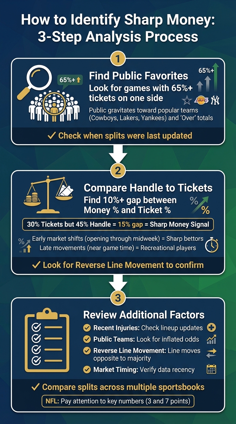 3-Step Process to Identify Sharp Money in Sports Betting