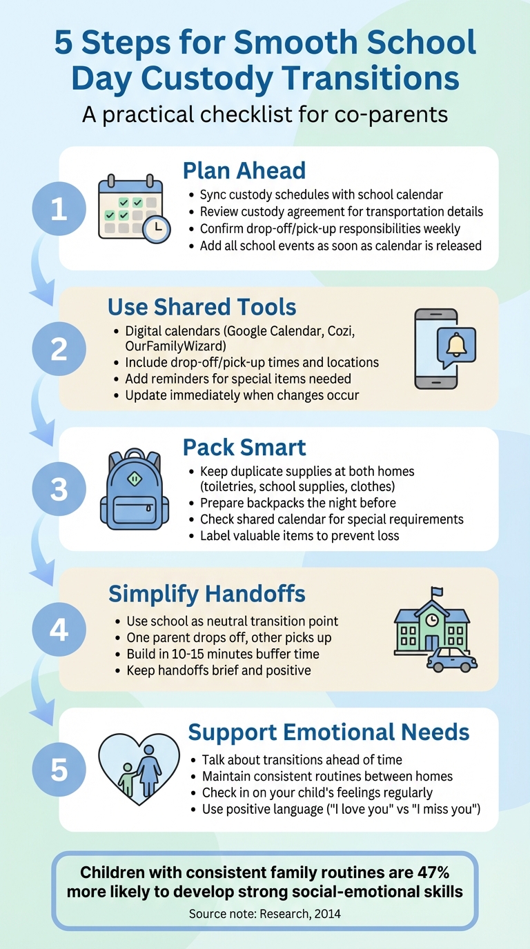 5-Step Checklist for Smooth School Day Custody Transitions