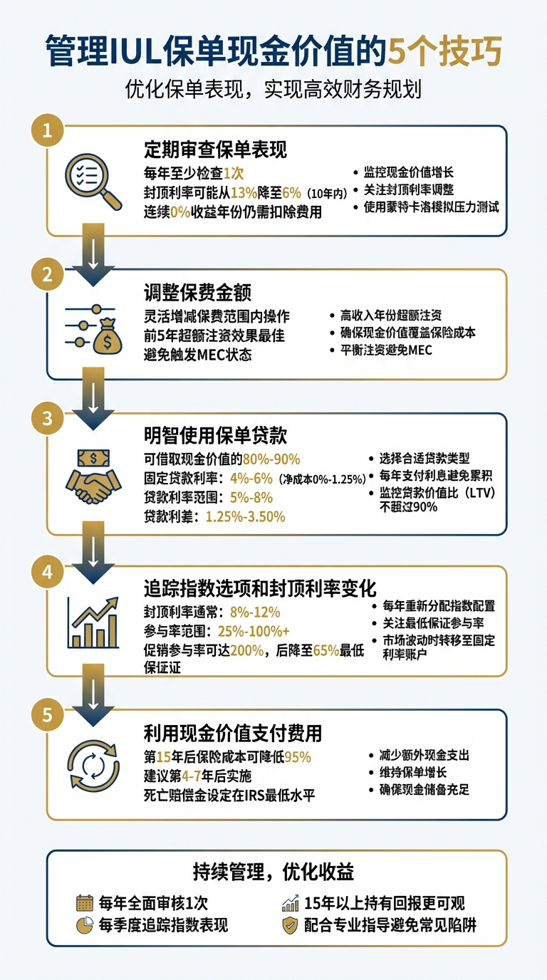 管理IUL保单现金价值的5个关键技巧