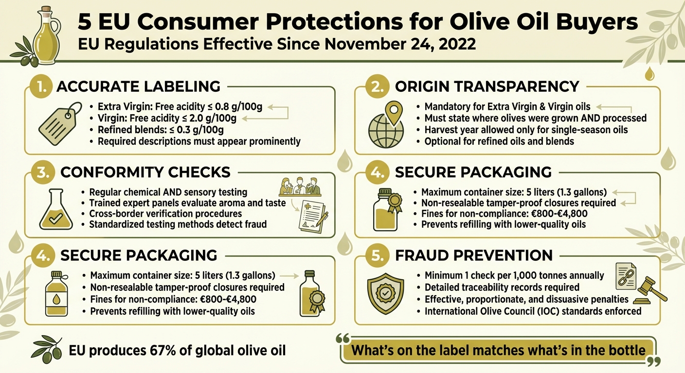 5 EU Consumer Protections for Olive Oil Buyers Infographic