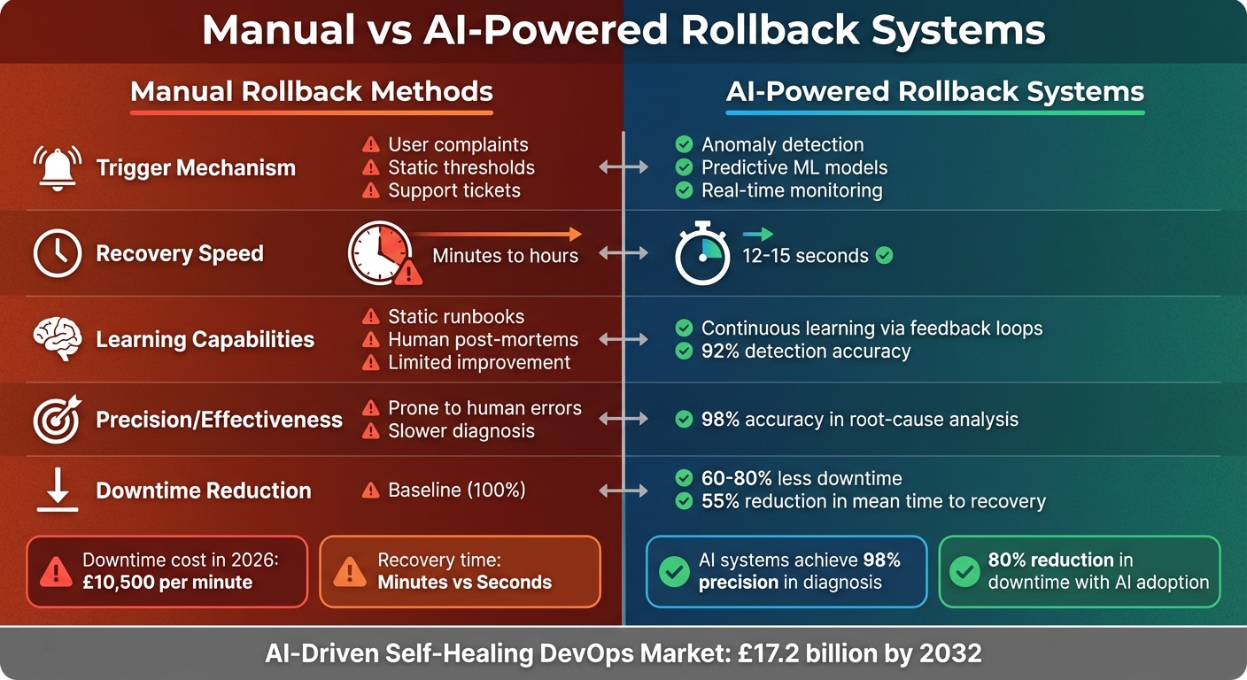Manual vs AI-Powered Rollback Systems: Speed, Accuracy and Cost Comparison