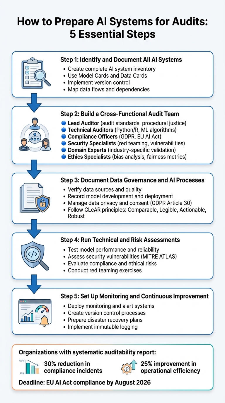 5-Step Process to Prepare AI Systems for Audits