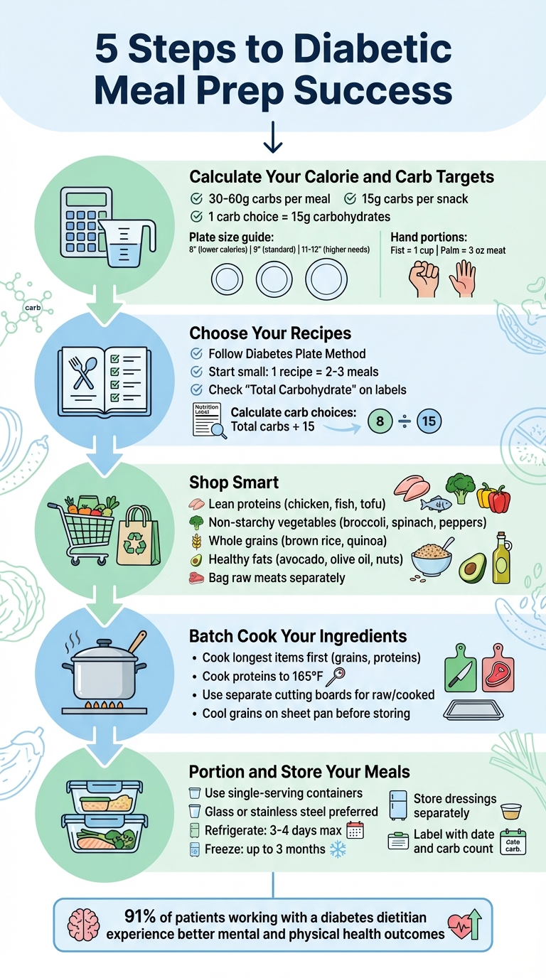 5-Step Diabetic Meal Prep Guide with Portion Control