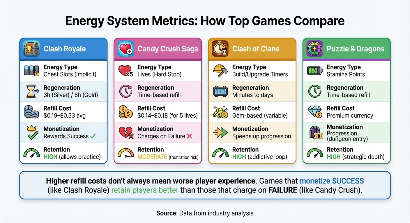 Energy Systems Comparison: Top Freemium Games Metrics and Monetization Strategies
