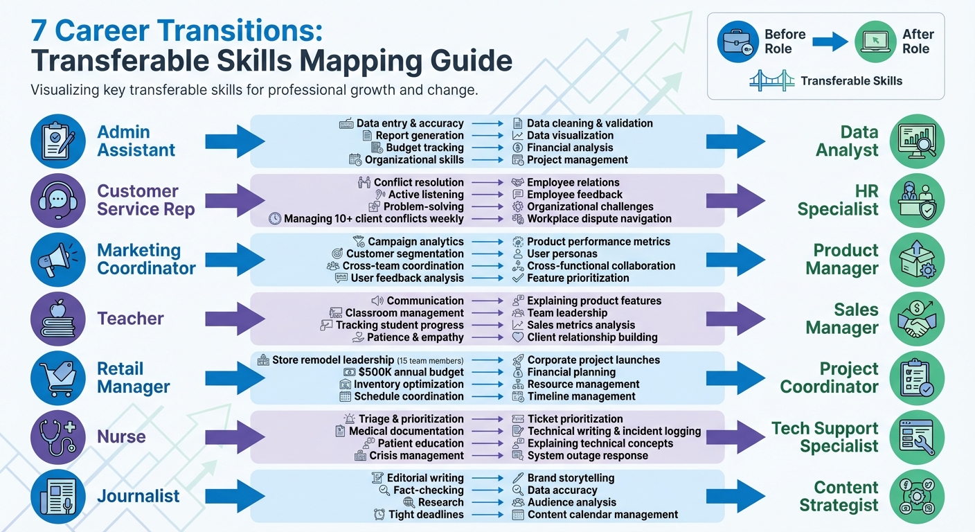 7 Career Transitions: Transferable Skills Mapping Guide