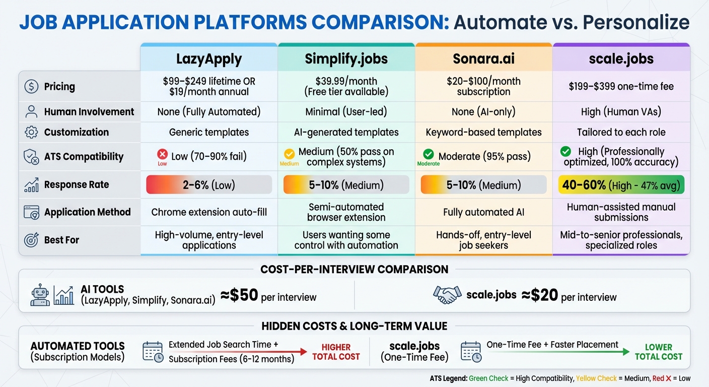 AI Job Application Tools Comparison: Cost vs Success Rates