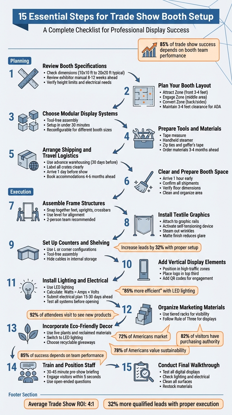 15-Step Trade Show Booth Setup Checklist