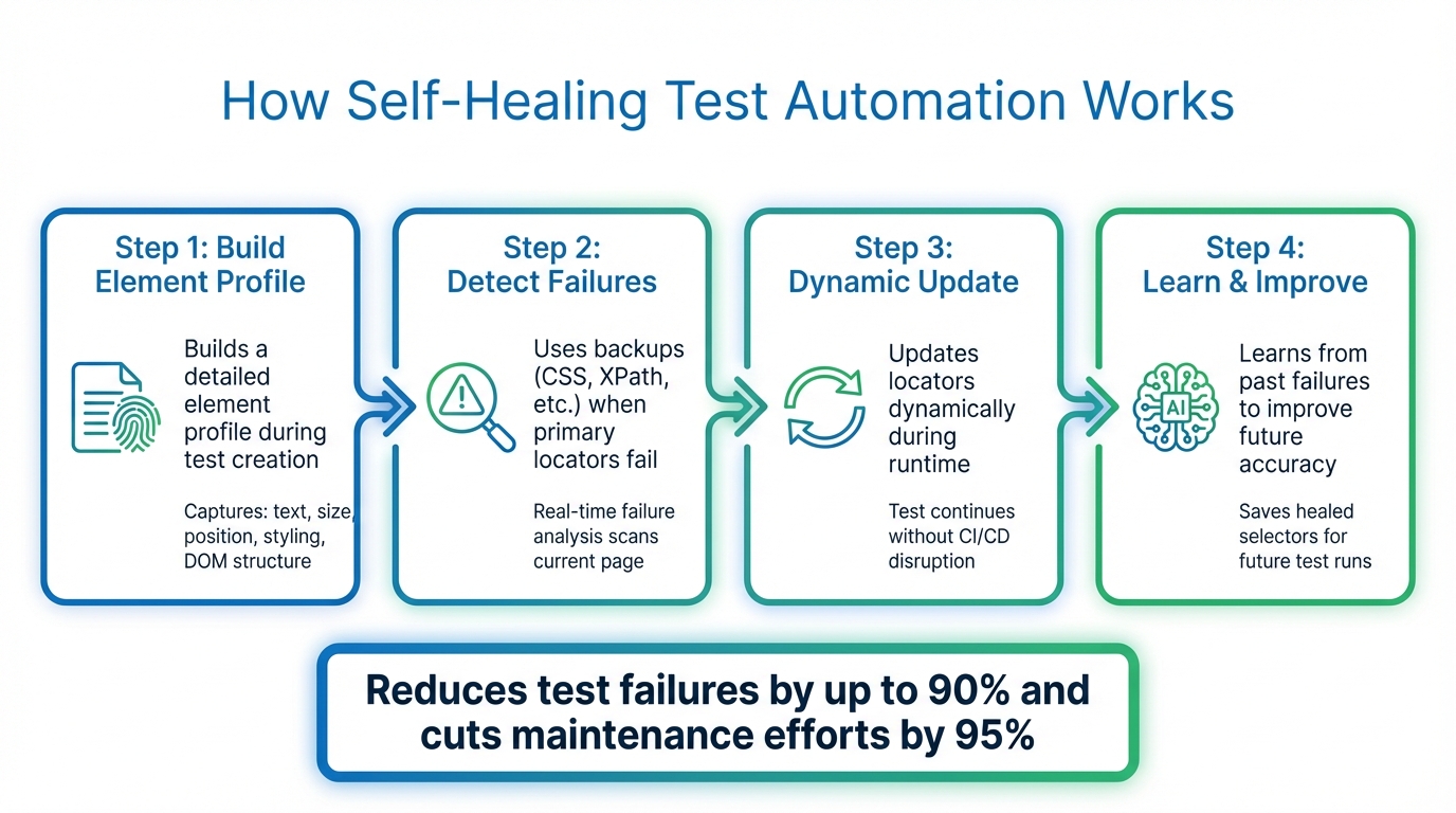 How Self-Healing Test Automation Works in 4 Steps