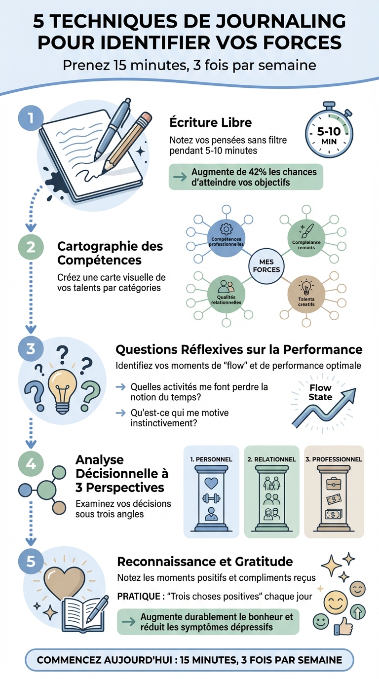 5 techniques de journaling pour identifier vos forces personnelles