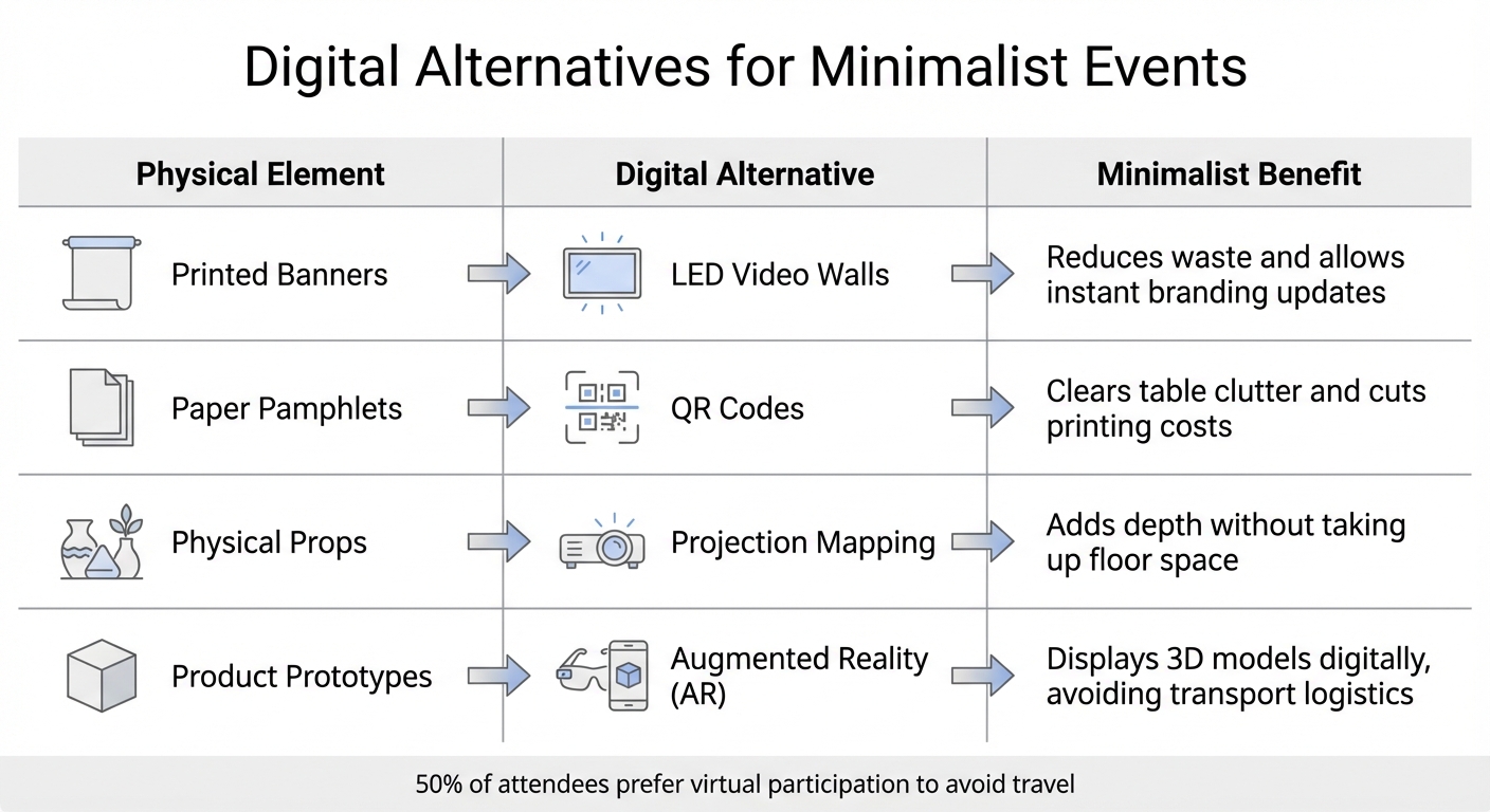 Digital vs Physical Event Elements: Minimalist Alternatives