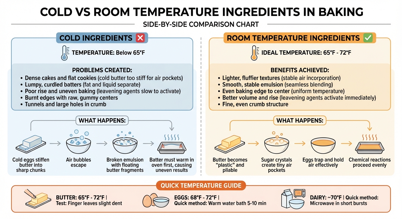 Cold vs Room Temperature Ingredients in Baking: Effects and Outcomes