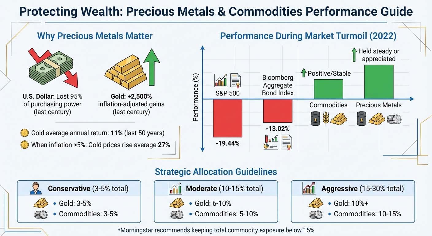 Precious Metals vs Traditional Assets: Historical Performance and Portfolio Allocation Guide