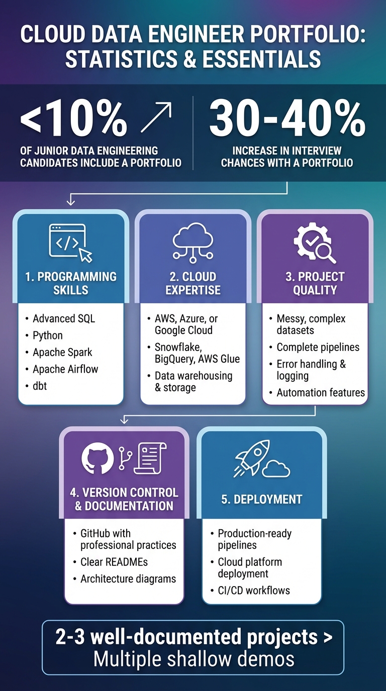 Cloud Data Engineer Portfolio Impact Statistics and Essential Components