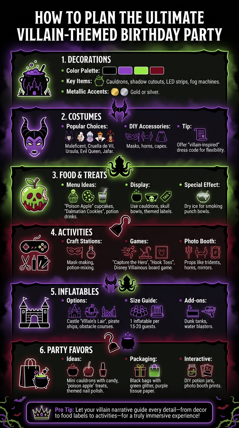 Villain-Themed Birthday Party Planning Checklist