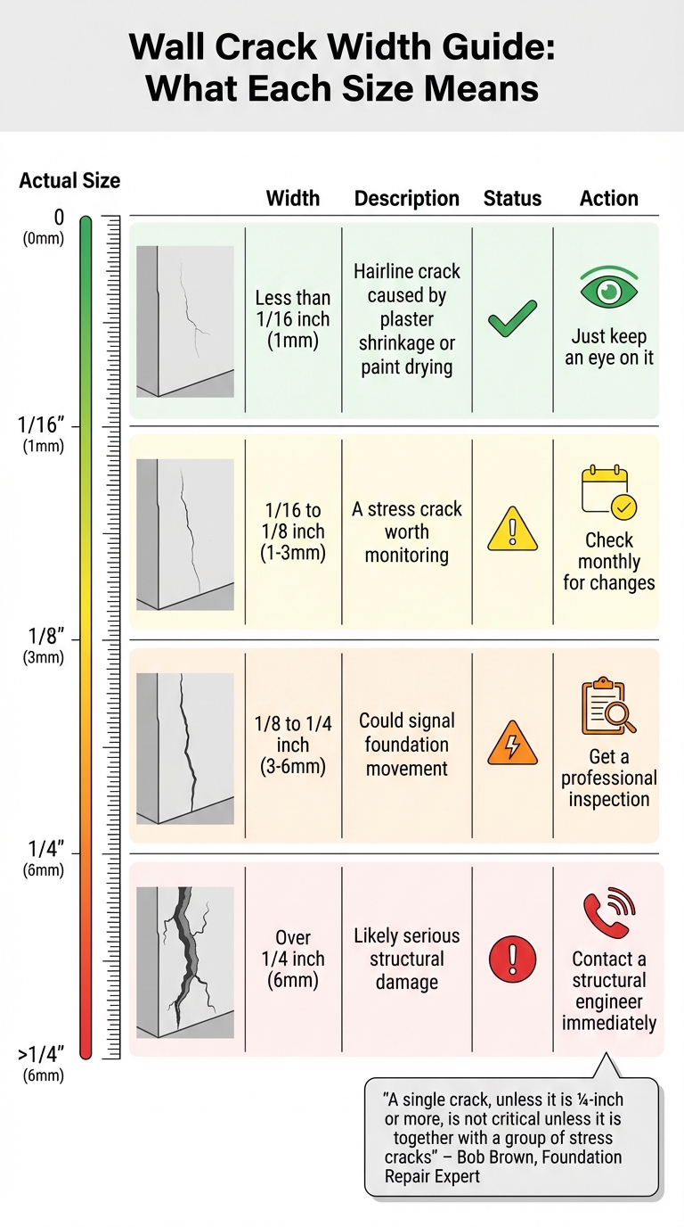 Wall Crack Width Guide: When to Worry and Take Action