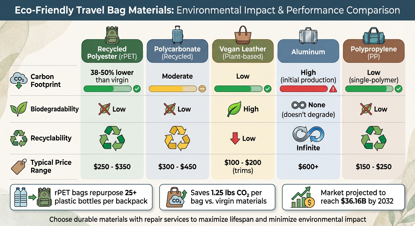 Eco-Friendly Travel Bag Materials Comparison: Carbon Footprint, Durability and Cost