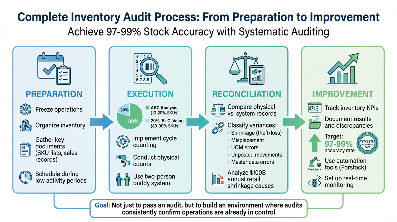 4-Stage Inventory Audit Process for Shopify Stores