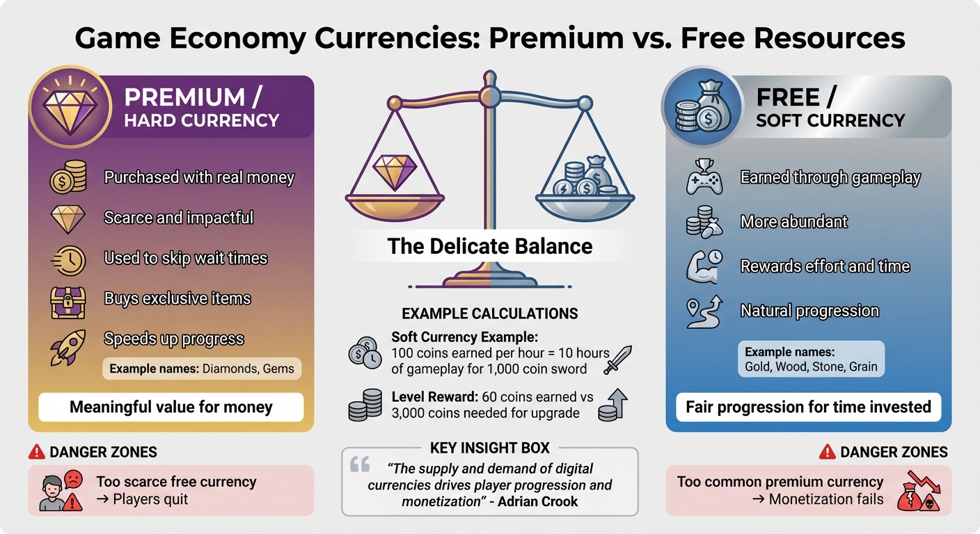 Premium vs Free Currency Balance in Game Economies