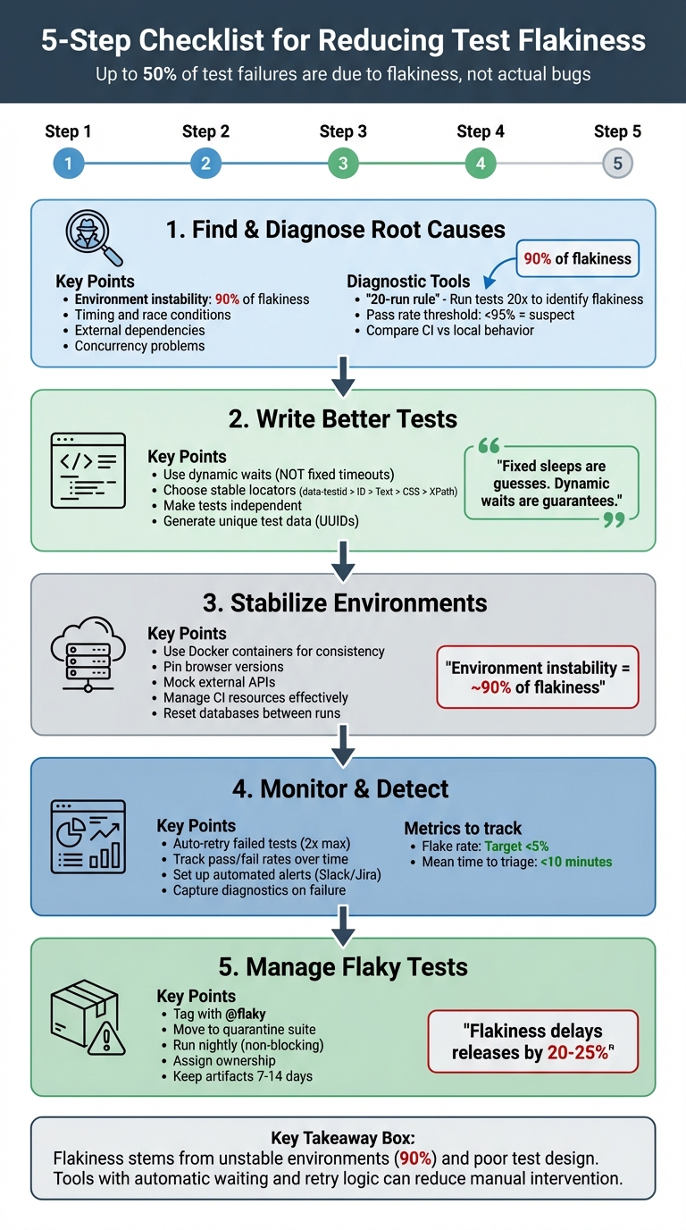 5-Step Checklist for Reducing Test Flakiness in Automation