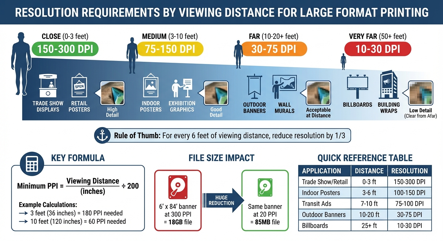 Large Format Print Resolution Guide by Viewing Distance