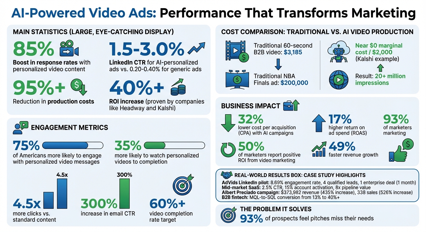 AI-Powered Video Ads: Key Performance Metrics and ROI Statistics