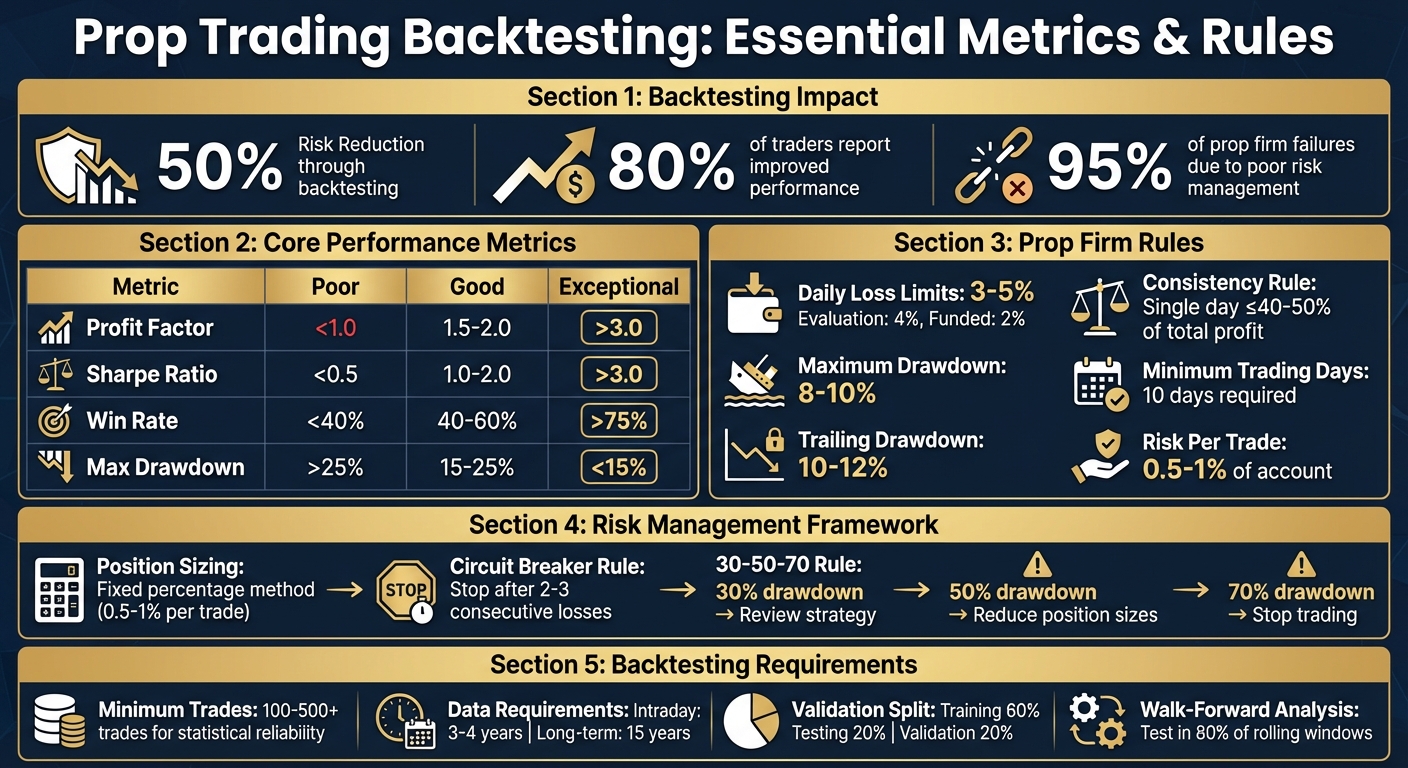 Prop Trading Backtesting: Key Metrics and Performance Benchmarks