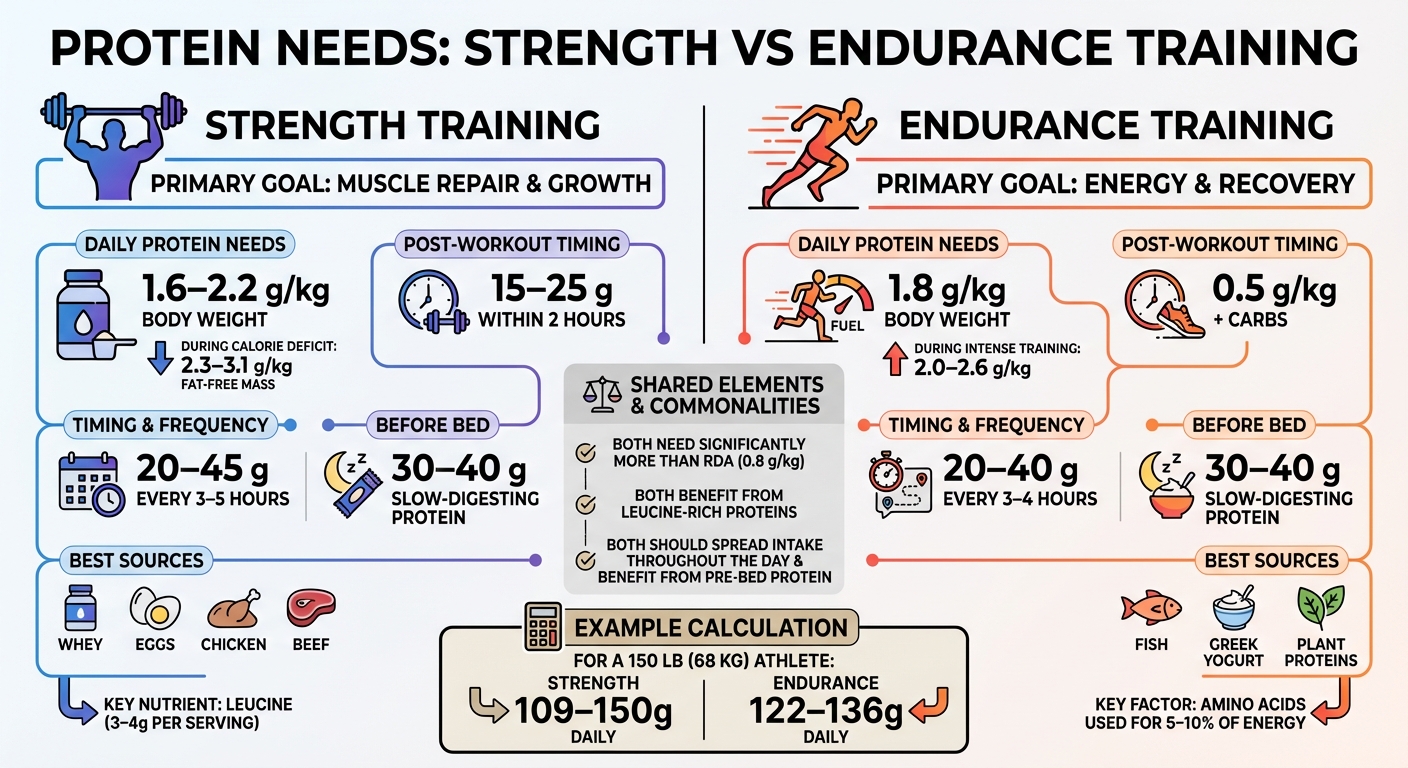 Protein Requirements Comparison: Strength vs Endurance Athletes