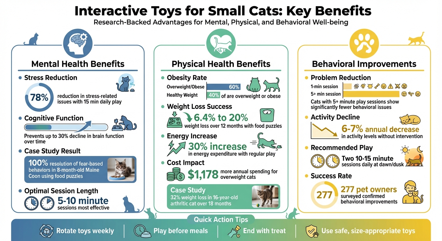 Interactive Toys Benefits for Cats: Key Statistics and Health Outcomes