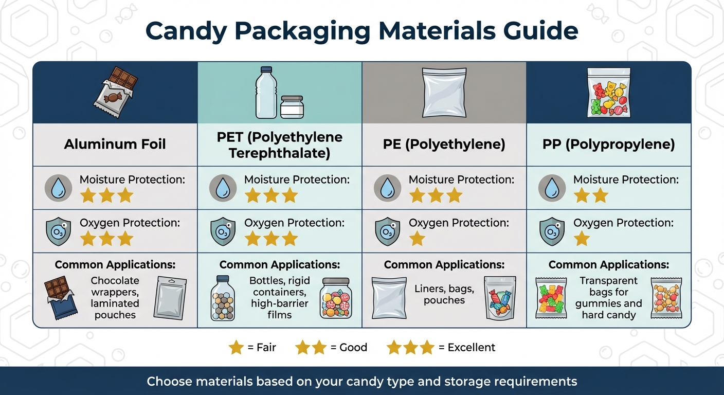 Candy Packaging Materials Comparison: Protection Levels and Applications
