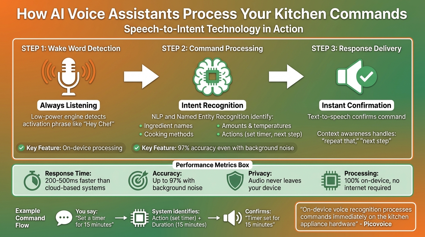 How AI Voice Assistants Process Kitchen Commands in 3 Steps
