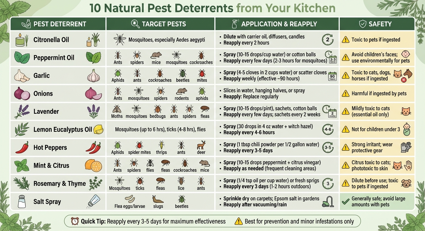 10 Natural Kitchen Pest Deterrents: Quick Reference Guide