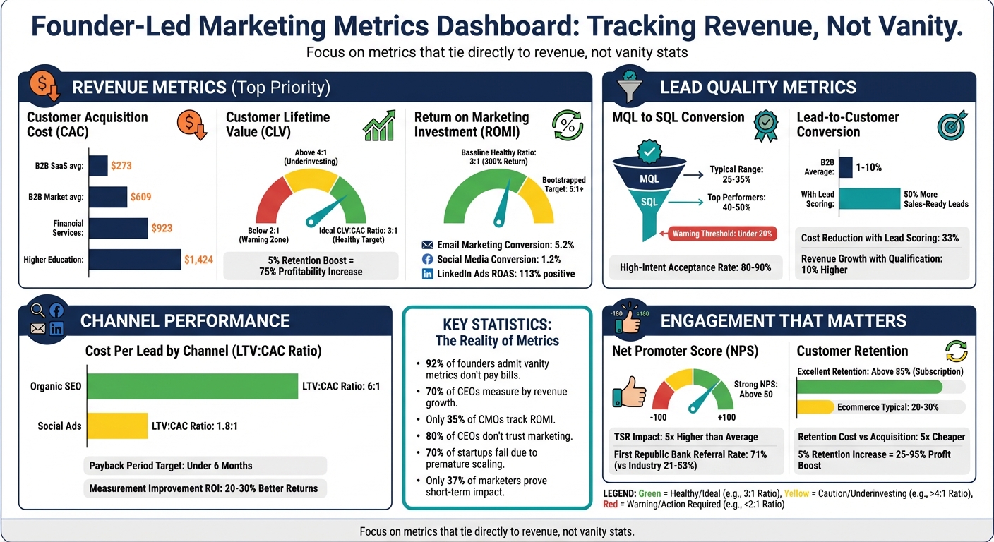 Key Marketing Metrics for Founders: CAC, CLV, and ROMI Benchmarks