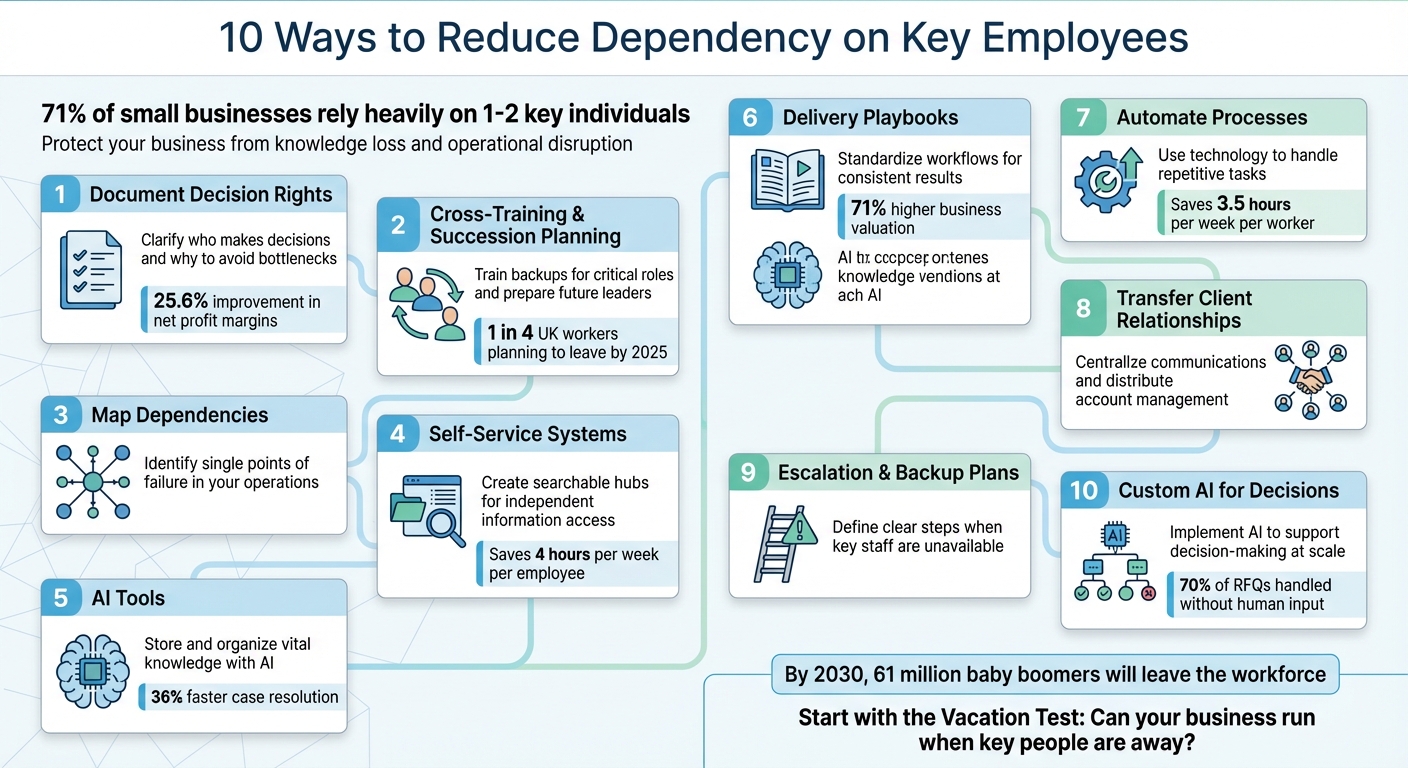 10 Strategies to Reduce Key Employee Dependency in Your Business