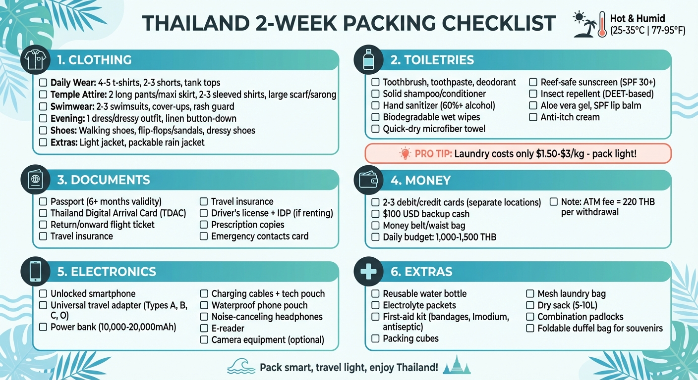 Complete Thailand Packing Checklist for Two-Week Trip