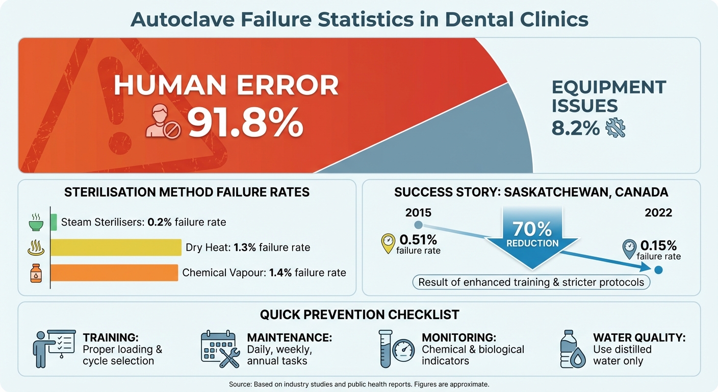 Autoclave Failure Causes in Dental Clinics: Human Error vs Equipment Issues