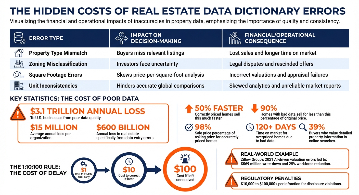 Impact of Real Estate Data Errors: Types, Consequences, and Financial Costs
