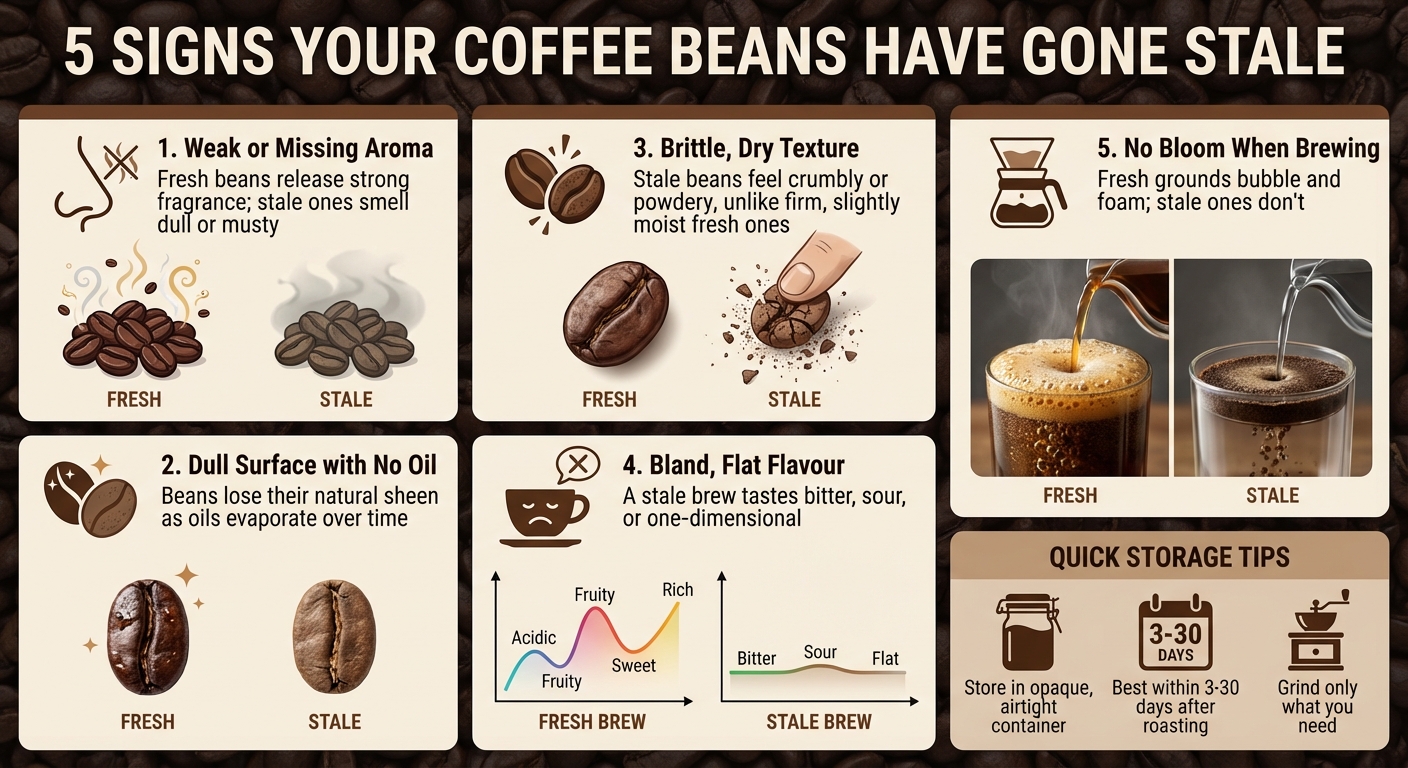 5 Signs Your Coffee Beans Have Gone Stale