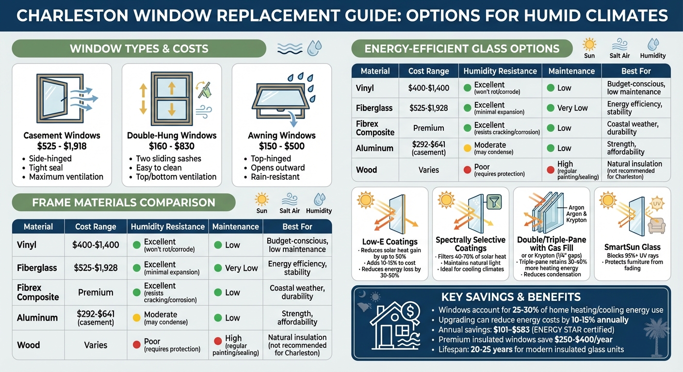 Charleston Window Replacement: Materials, Costs & Energy Savings Comparison
