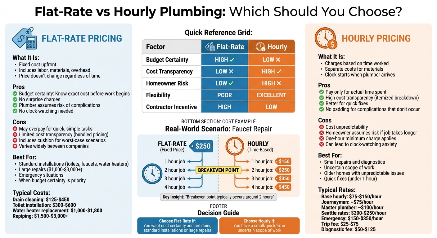 Flat-Rate vs Hourly Plumbing Pricing Comparison Guide