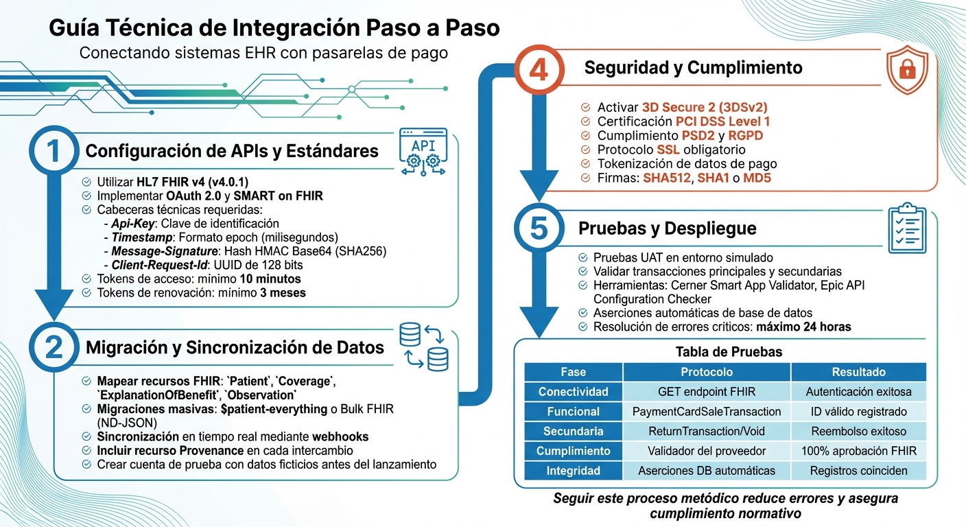 Guía técnica de integración de pagos con sistemas EHR en 5 pasos
