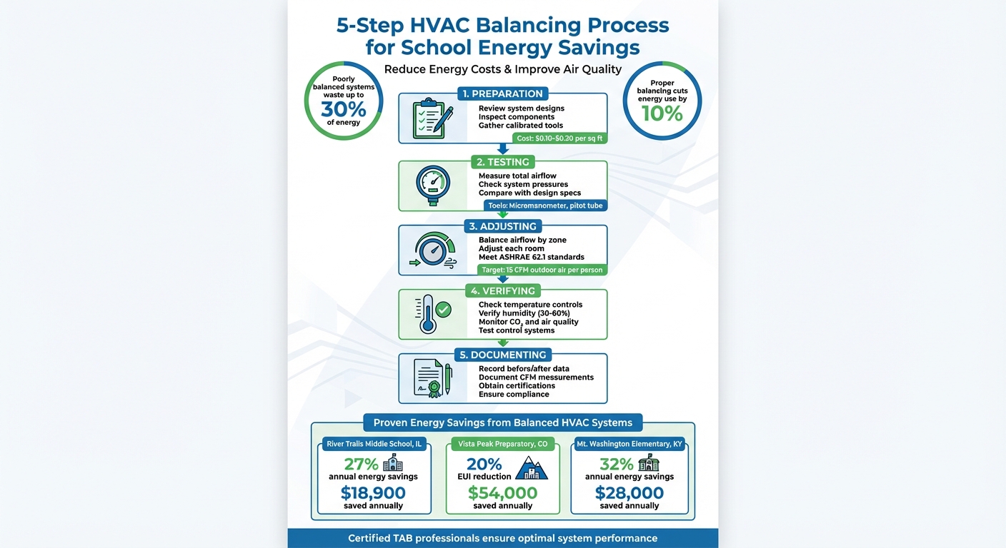 5-Step HVAC Balancing Process for Schools with Energy Savings Data