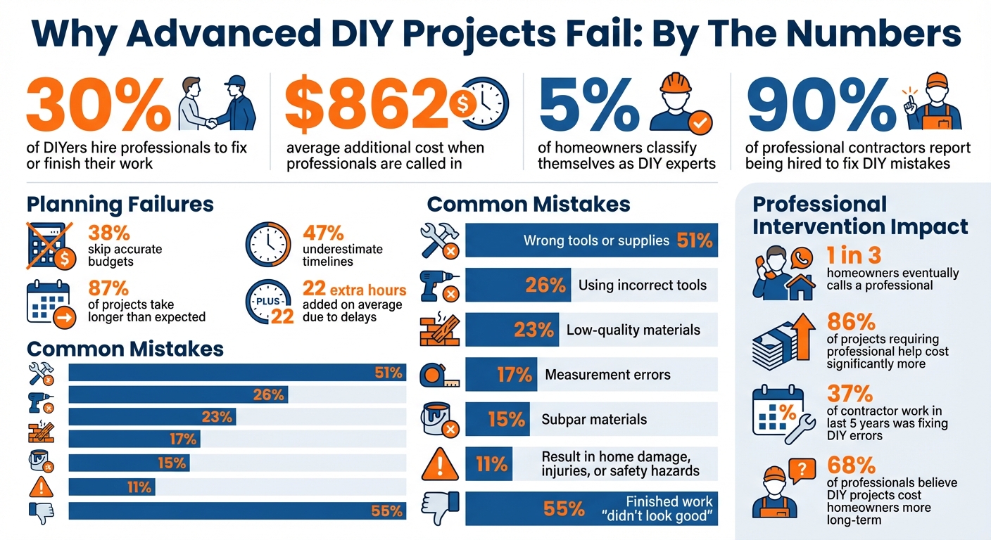 The True Cost of DIY Project Failures: Key Statistics and Common Mistakes