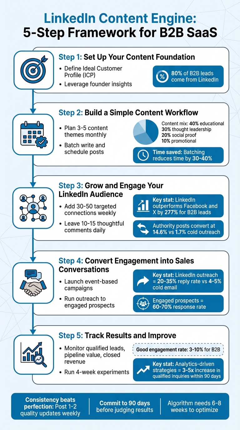 5-Step LinkedIn Content Engine Framework for B2B SaaS Teams